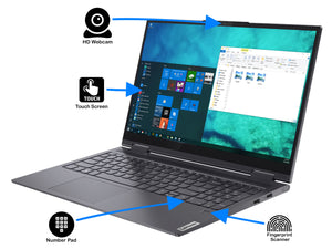 Lenovo Yoga 7i, 15" FHD Touch, i5-1135G7, 8GB RAM, 4TB SSD, Windows 10 Home