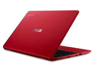 ASUS Chromebook 12 Red, 11" HD, N3350, 4GB RAM, 32GB eMMC, Chrome OS