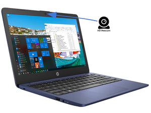 HP Stream 11 Notebook, 11.6" HD Display, Intel Celeron N4000 Upto 2.6GHz, 4GB RAM, 32GB eMMC, HDMI, Card Reader, Wi-Fi, Bluetooth, Windows 10 Home S (16V14UA)