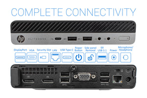 HP EliteDesk 800 G4, i5-8500T, 8GB RAM, 512GB SSD +1TB HDD, Windows 10 Pro