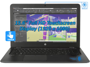 HP 15u G3 Laptop, 15.6" FHD Touch, i7-6500U, 32GB RAM, 1TB SSD+1TB HDD, FirePro W4190M, Win10Pro