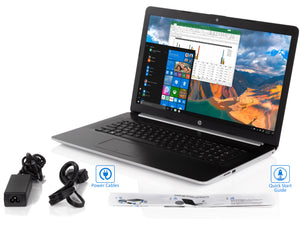 Refurbished HP 17.3" HD+ Notebook, Intel Quad-Core i7-8550U Upto 4.0GHz, 16GB RAM, 2TB NVMe SSD + 1TB HDD, DVDRW, HDMI, Card Reader, Wi-Fi, Bluetooth, Windows 10 Pro