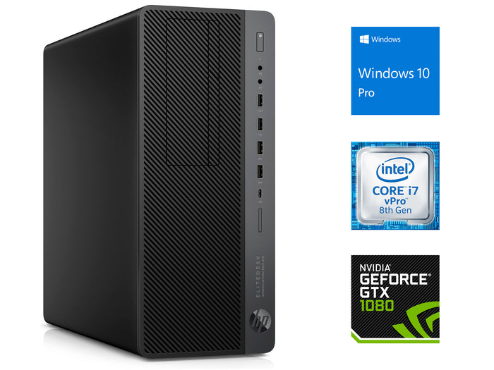 HP EliteDesk 800 G4, i7-8700, 8GB RAM, 256GB SSD +1TB HDD, GTX 