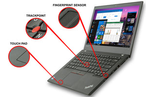 Refurbished Lenovo ThinkPad T470, 14"  Touch, i7-6600U, 32GB RAM, 2TB SSD, Windows 10 Pro