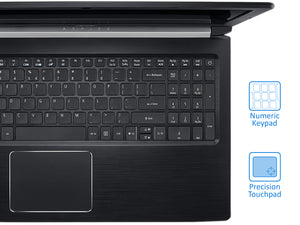 Acer Aspire 5 Laptop, 15.6" FHD, i5-7200U, 8GB RAM, 128GB SSD+1TB HDD, MX150, Win10Pro